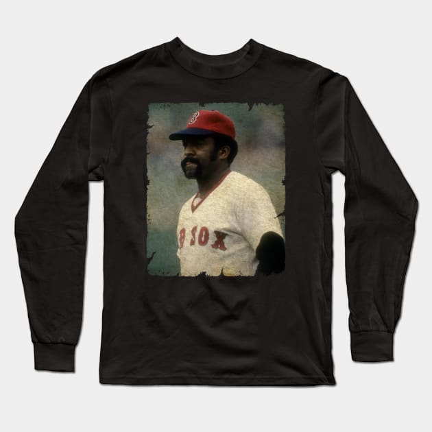 Luis Tiant in Boston Red Sox Long Sleeve T-Shirt by anjaytenan